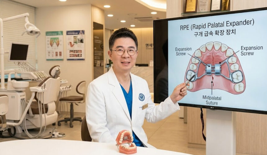 아산 교정치과 연세발렌타인치과교정과 이정섭 원장 RPE 장치 설명