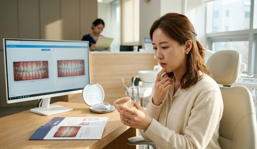아산 안면비대칭 교정 상담 여성 환자 연세발렌타인치과교정과